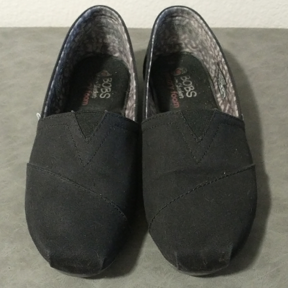 Skechers Bobs Black Slip-On Shoes